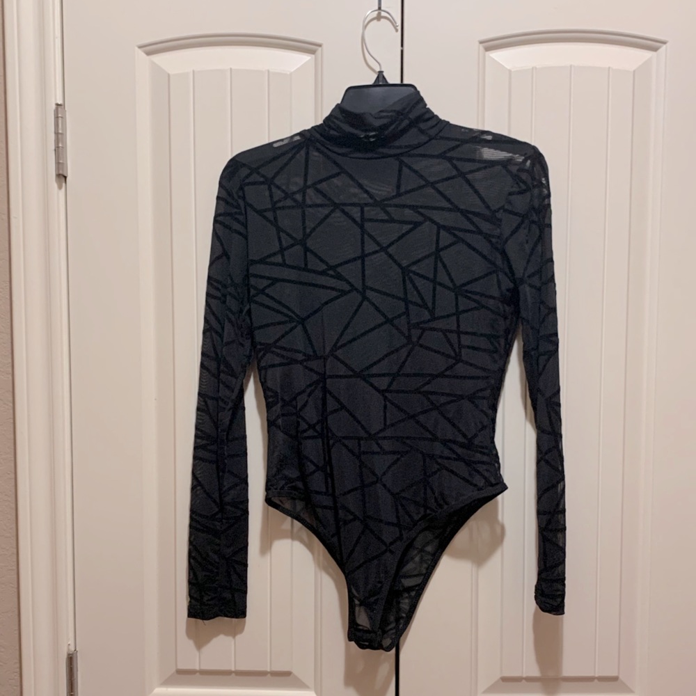 Long sleeve sheer bodysuit